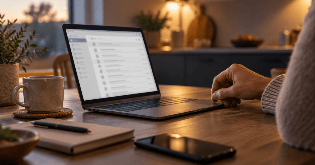 Jeg har sendt arbejdsfiler til min private mail: hvad nu?